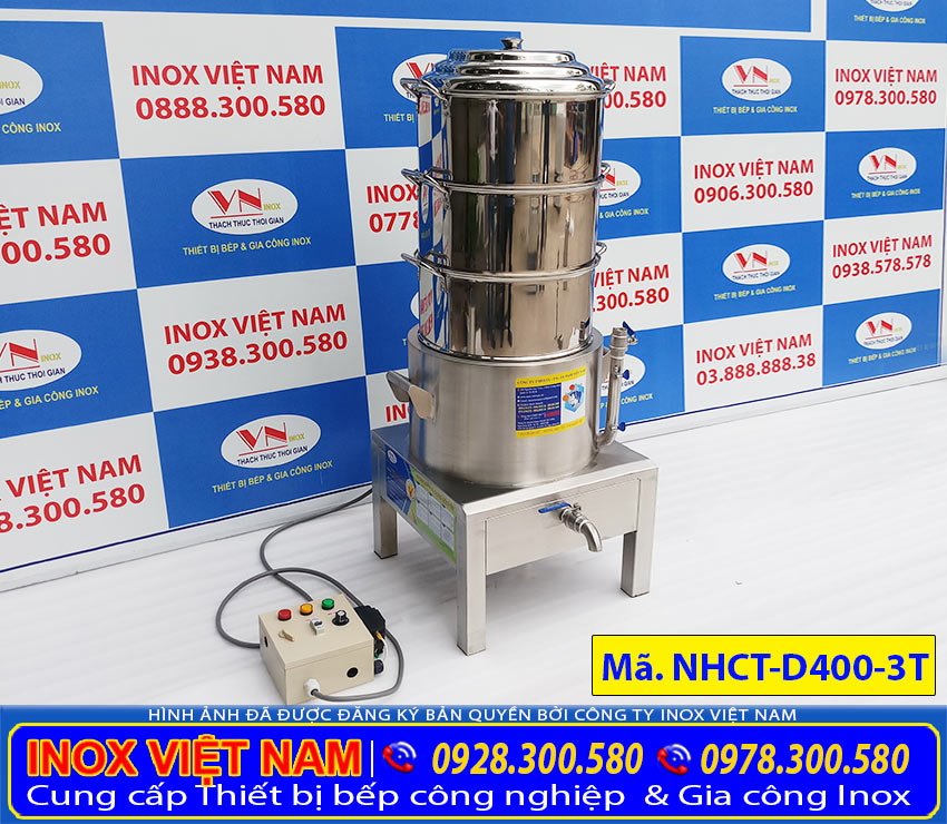 Báo giá nồi hấp cơm tấm 3 tầng, nồi hấp cách thủy công nghiệp, nồi nấu cơm tấm bằng điện cách thủy uy tín chất lượng.