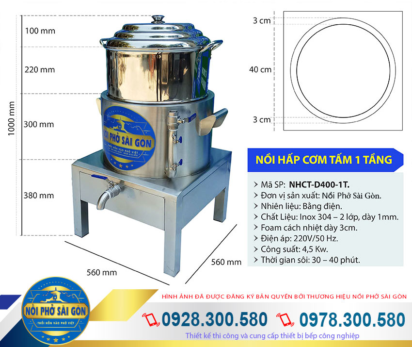 Báo giá nồi hấp cơm tấm bằng điện, nồi hấp cơm tấm cách thủy.