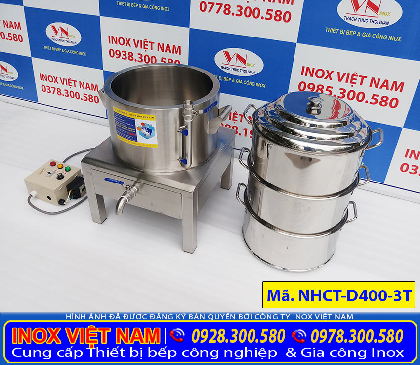 Chỗ mua nồi hấp cơm tấm đa năng 3 tầng, nồi hấp cơm tấm công nghiệp cách thủy giá tốt.