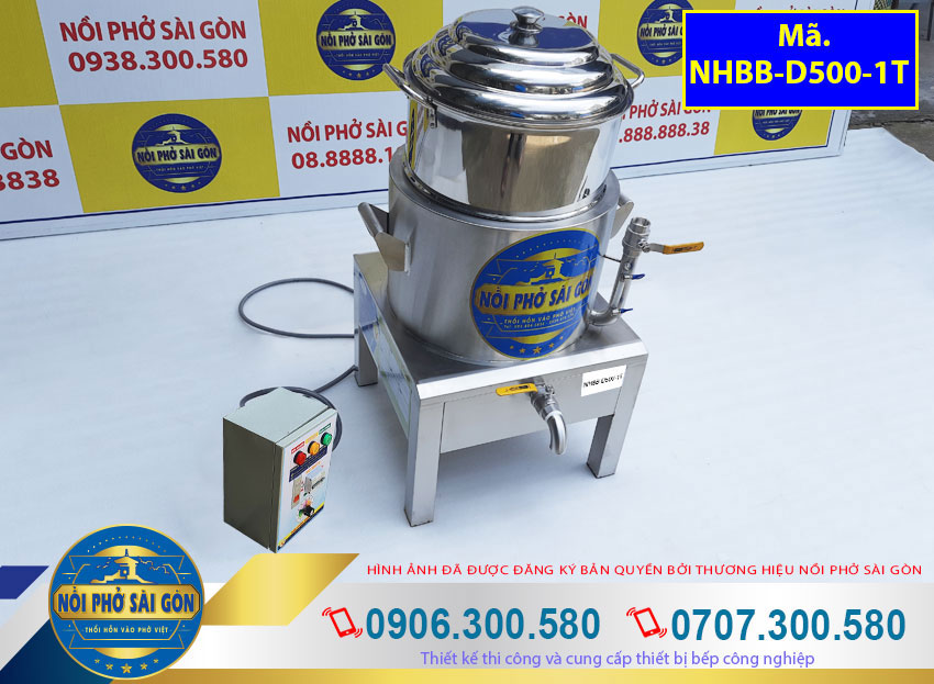 Nồi Hấp Bánh Bao Bằng Điện 1 Tầng NHBB-D500-1T