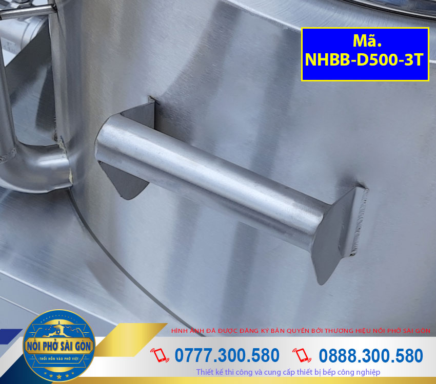 Tay cầm Nồi Hấp Bánh Bao Điện Công Nghiệp 3 Tầng NHBB-D500-3T