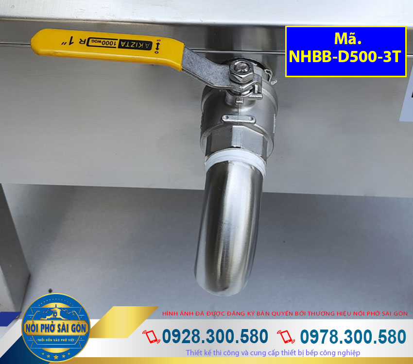 Vòi nước Nồi Hấp Bánh Bao Điện Công Nghiệp 3 Tầng NHBB-D500-3T