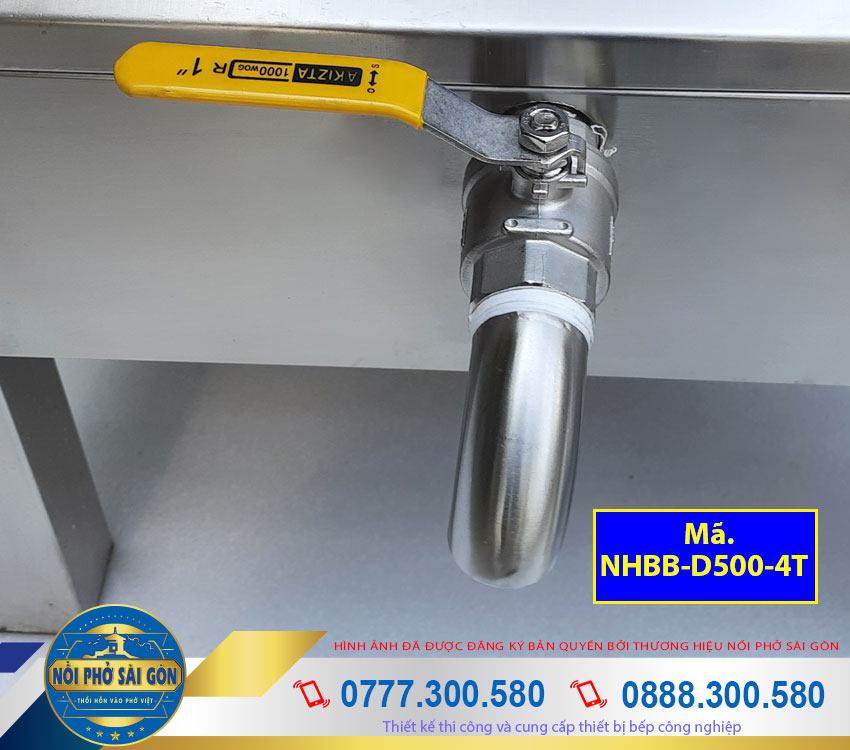 Vòi xả nước Nồi Hấp Bánh Bao Công Nghiệp Bằng Điện 4 Tầng NHBB-D500-4T