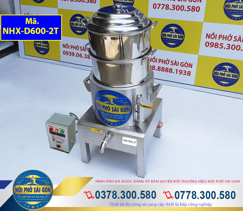 Sản phẩm nồi hấp xôi bằng điện nhìn từ bên trái để khách hàng nhìn rõ hơn