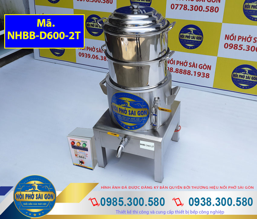 Giá Nồi Hấp Bánh Bao Bằng Điện 2 Tầng NHBB-D600-2T
